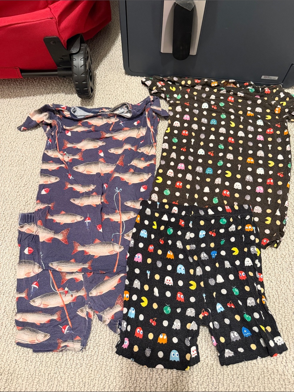Posh Peanut Navy and Coral Floral Kids Top